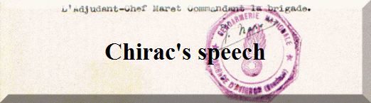 Chirac's speech