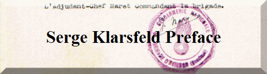 Serge Klarsfeld Preface